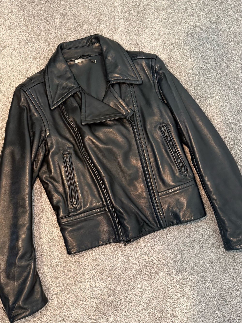 Men’s Yves Saint Laurent Black Leather Moto Jacket